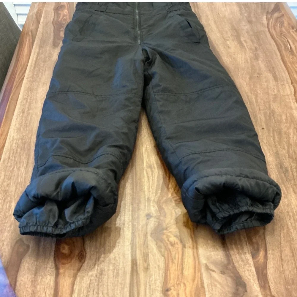 London Fog Kids Black Insulated Snow Bib Pants Size S/8 Ski Snowboard L220DS40